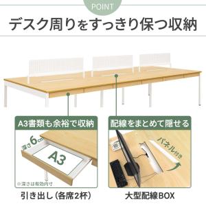 オフィスデスク フリーアドレスデスク 6人用 ...の詳細画像5