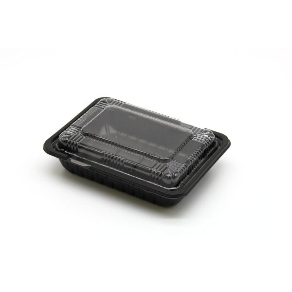 使い捨て 弁当箱 CTガチ重 IK18-13 BK 本体 蓋 50枚