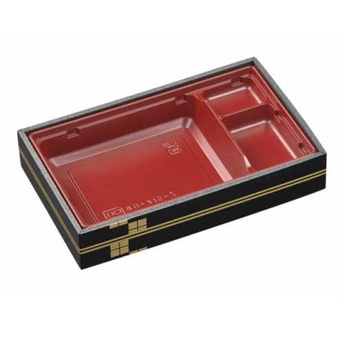使い捨て 弁当箱 WU-415-2 本陣赤 本体・蓋セット ケース/400枚