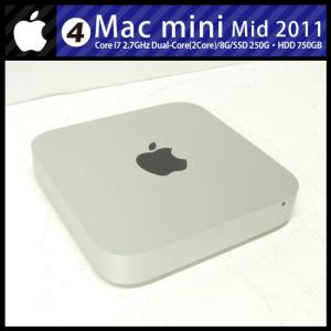 Mac mini・Mid 2011・Core i7 2.7GHz Dual-Core/8GB/SSD 250G・HDD