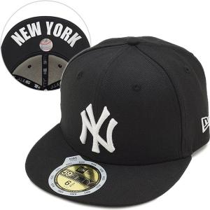 ニューエラ NEWERA キャップ キッズ KIDS 59FIFTY ニューヨーク・ヤンキース ブラック/ホワイト  11310393 NEW ERA｜mischief