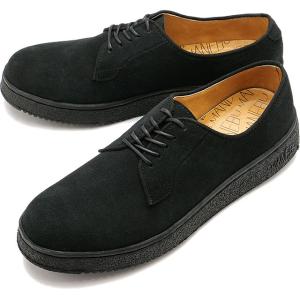 マネブ MANEBU レザーシューズ ヒヒン パンソール スエード MNB-001CR-S FW22 HIHIN PAN SOLE SUEDE メンズ カジュアルシューズ 靴 BLACK 黒 ブラック系｜mischief