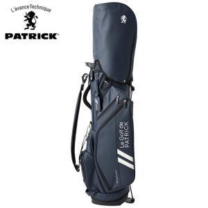 パトリック ゴルフ PATRICK GOLF キャディバッグ 222-612 SS23 CADDIE BAG メンズ・レディース 9型 スタンド NVY 紺 ネイビー系｜mischief