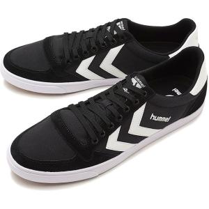 ヒュンメル hummel スリーマー スタディール キャンバス ローカット SLIMMER STADIL CANVAS LOW スニーカー メンズ・レディース BLACK WHITE HM63112K-2114｜mischief