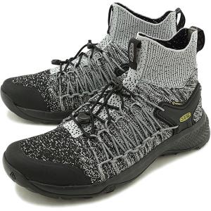 限定モデル キーン KEEN メンズ エクスプロール ユニーク ミッド M EXPLORE UNEEK MID アウトドア ニット スニーカー 靴 Black Gradation グレー系 1021801 SS19｜mischief