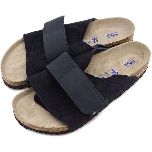 ビルケンシュトック BIRKENSTOCK コンフォートサンダル 京都 キョウト ソフトフットベット Kyoto SFB 1019260 SS21 スライドサンダル Midnight ネイビー系｜mischief