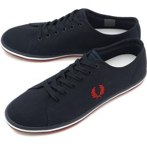 フレッドペリー FRED PERRY スニーカー キングストン ツイル KINGSTON TWILL B7259-608 SS21 メンズ・レディース NAVY WINTER RED ネイビー系｜mischief