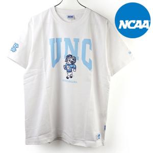 エヌシーエーエー NCAA メンズ Tシャツ NORTH CAROLINA KC7022 SS21 トップス コットン カレッジロゴプリント 半袖 ホワイト｜mischief