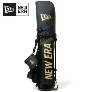 ニューエラ　ゴルフ NEWERA GOLF キャディバッグ 9型 13061334 SS22 Caddie Bag メンズ・レディース ゴルフバッグ スタンド式 軽量 ブラック ゴールド｜mischief