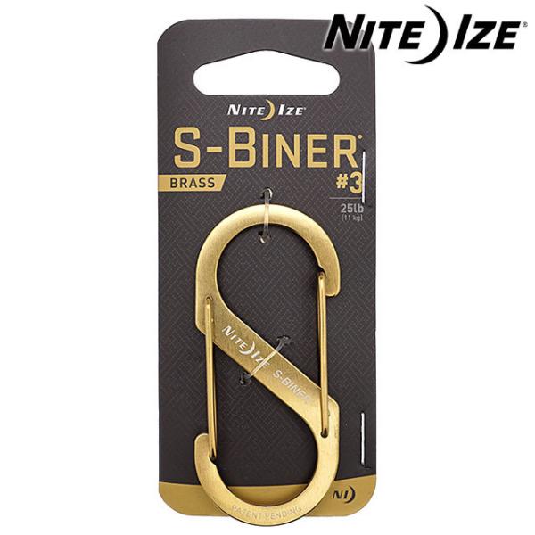 ナイトアイズ NITE IZE S型カラビナ エスビナーブラス #3 SOP-CMN-SB320 N...