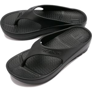 テリック TELIC リカバリーサンダル Wフリップフロップ  SS22 W- FLIP FLOP メンズ・レディース 厚底 オフィス ビーチサンダル 疲労回復 Black 黒 ブラック系｜mischief