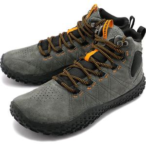 メレル MERRELL メンズ ラプト ミッド ウォータープルーフ J036001  M WRAPT MID WP ハイキングシューズ ベアフット GRANITE 灰 グレー系｜mischief