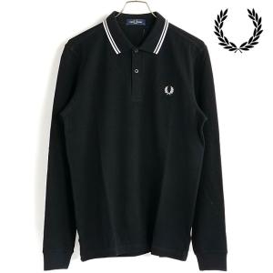 フレッドペリー FRED PERRY メンズ ロングスリーブ ツイン ティップド ポロシャツ M3636-350 LS TWIN TIPPED SHIRT トップス 長袖 鹿の子 BLACK｜mischief