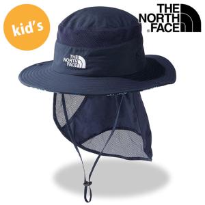 ザ ノースフェイス THE NORTH FACE キッズノベルティサンシールドハット NNJ02317-UN SS23 子供用 帽子 UVケア 撥水 アウトドア アーバンネイビー｜mischief