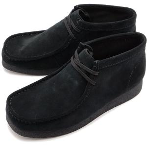 クラークス Clarks メンズ スニーカー ワラビーエヴォブーツ 26172823 FW23 WallabeeEVO Bt 靴 モカシン Black-Sde｜mischief