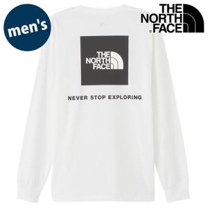 ザ・ノース・フェイス THE NORTH FACE メンズ ロングスリーブバックスクエアロゴティー NT32442-W SS24 L S Back Square Logo Tee TNF トップス ホワイト｜mischief