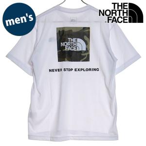 ザ・ノース・フェイス THE NORTH FACE メンズ ショートスリーブスクエアカモフラージュティー NT32437-W SS24 S S Square Camouflage Tee Tシャツ ホワイト