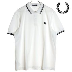 FRED PERRY フレッドペリー ポロシャツ オフホワイト M FRED PERRY フレッドペリー ポロシャツ ツインティップドフレッド