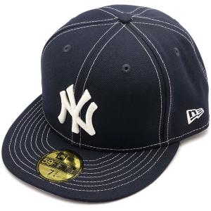 ニューエラ NEWERA キャップ ニューヨーク・ヤンキース 14109877 SS24 59FIFTY メンズ・レディース 帽子 ホワイトステッチ ネイビー｜mischief