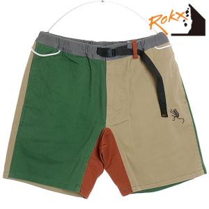 コラボ ロックス ROKX メンズ モンキーマジック ストリートショート ニューマルチカラー RXMS243038M SS24 M.M STREET SHORT NEW MULTI COLOR CHINO GREEN｜mischief