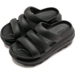 クロックス crocs レディース サンダル メガクラッシュ トリプルストラップ 209842-001 SS24 Mega Crush Triple Strap 厚底 スライドサンダル Black｜ミスチーフ