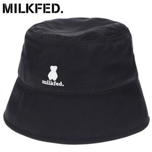 コラボ ミルクフェド MILKFED. レディース アコスタジオスペース バケットハット 103241051009 SS24SPOT 帽子 フリーサイズ BLACK｜mischief