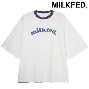 ミルクフェド MILKFED. レディース クーパー ビッグ ショートスリーブ トップ 103242013004 SU24 COOPER BIG S S TOP トップス 半袖 ビッグシルエット WHITE｜mischief