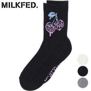 ミルクフェド MILKFED. レディース メルト チェリー ソックス 103242054012 SU24 MELT CHERRY SOCKS 靴下 クルーソックス｜mischief