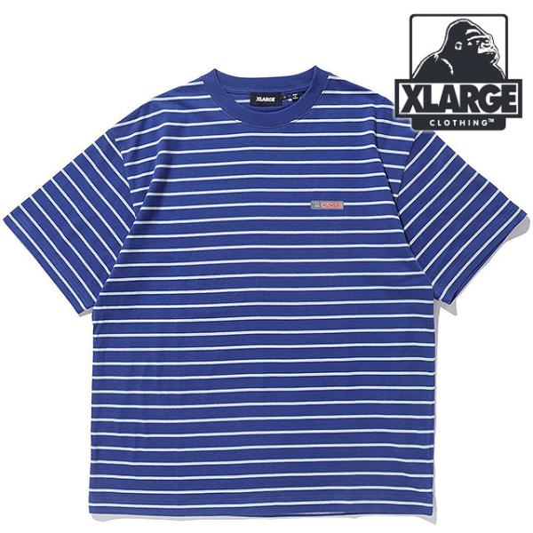 エクストララージ XLARGE メンズ ストライプ ショートスリーブTシャツ 10124201104...