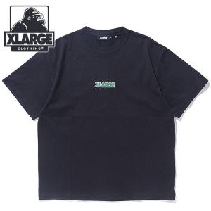 エクストララージ XLARGE メンズ スタンダードロゴ ショートスリーブTシャツ 101242011006 SU24 エックスラージ トップス 半袖 BLACK｜mischief