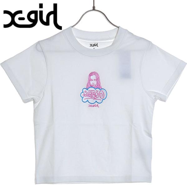 エックスガール X-girl レディース ヘイズ ショートスリーブ ベビーTシャツ 10524201...