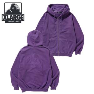 XLARGE バーガンディ ジップ パーカー L 210.jpg