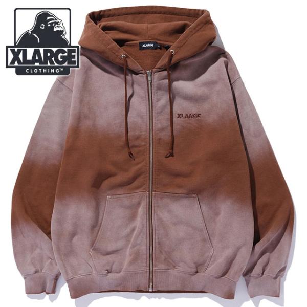エクストララージ XLARGE ミストダイ ジップアップフーデッド スウェットシャツ 1012440...