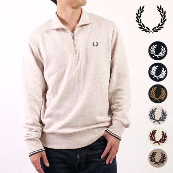 フレッドペリー FRED PERRY ハーフジップ スウェットシャツ M3574 HALF ZIP ...
