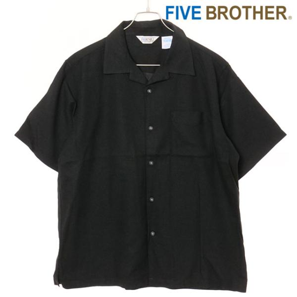 ファイブブラザー FIVEBROTHER リネンレーヨン ワンナップ ショートスリーブシャツ 152...