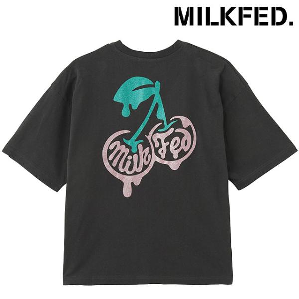 ミルクフェド MILKFED. グリッターメルティチェリーズ ショートスリーブTシャツ 103252...