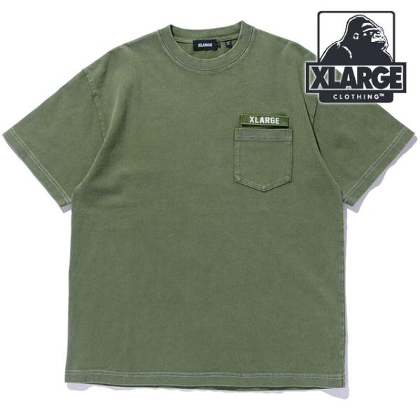 エクストララージ XLARGE ミリタリー ポケットショートスリーブTシャツ 10125201103...