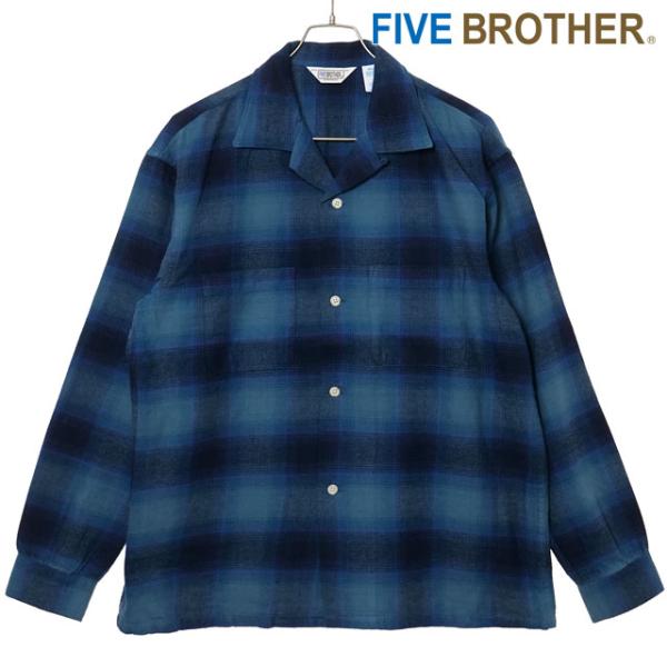 ファイブブラザー FIVE BROTHER チェック ワンナップシャツ 152570 FW25 CH...