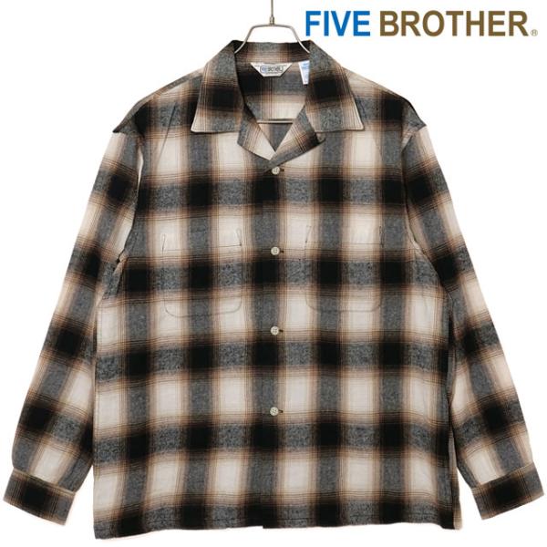 ファイブブラザー FIVE BROTHER チェック ワンナップシャツ 152570 FW25 CH...