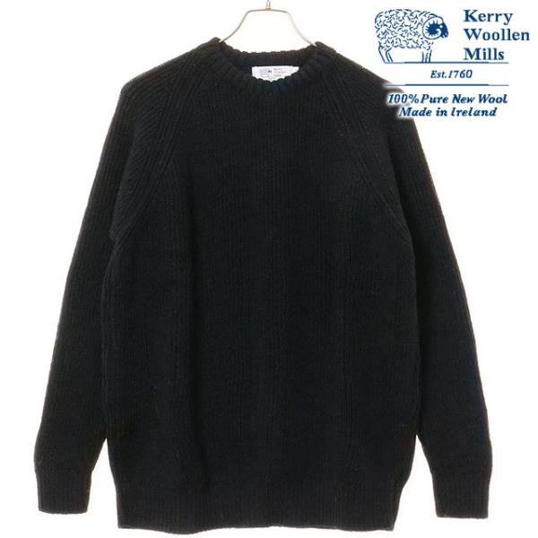 ケリーウーレンミルズ KERRY WOOLLEN MILLS フィッシャーマンリブ クルーネックセー...