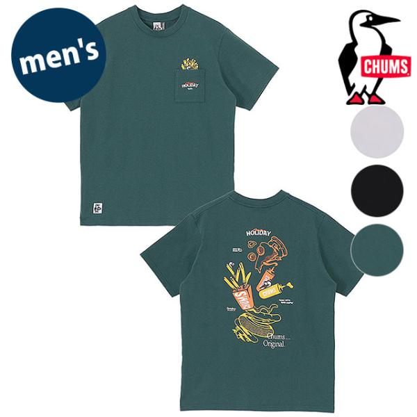チャムス CHUMS メンズ アンチバグファストフードポケットTシャツ CH01-2715 SS26...