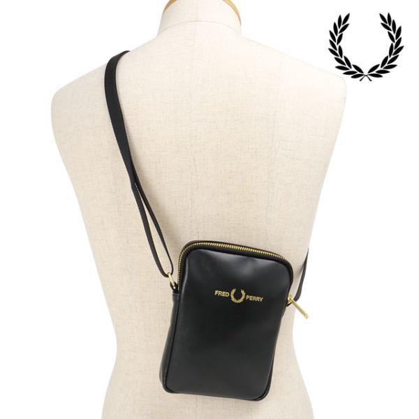 フレッドペリー FRED PERRY スムースレザースモールサイドバッグ L2802-102 SS2...