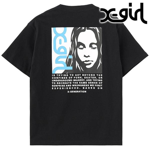 エックスガール X-girl レディース サイドロゴフェイスラベル ショートスリーブTシャツ 105...