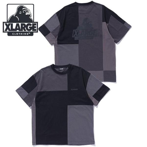 エクストララージ XLARGE メンズ パッチワーク ショートスリーブTシャツ 1012620110...