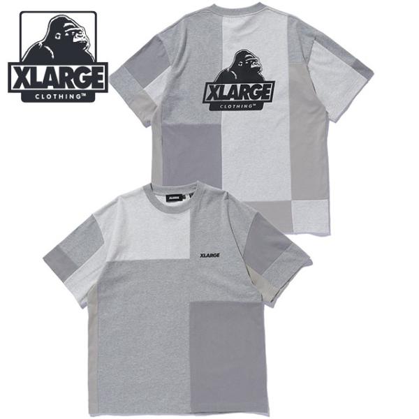 エクストララージ XLARGE メンズ パッチワーク ショートスリーブTシャツ 1012620110...