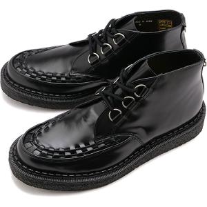 ジョージコックス GEORGE COX ラバーソール ハットン ブーツ 03-002-D-040 FW23 HATTON BOOT メンズ・レディース レザー シューズ BLACK 黒｜mischief