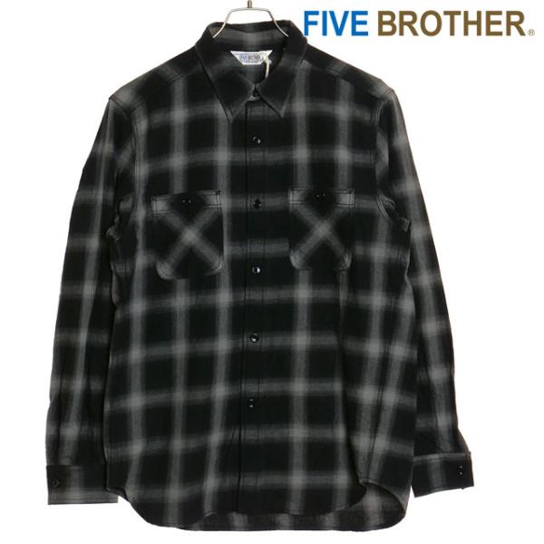 ファイブブラザー FIVE BROTHER メンズ ワークシャツ レギュラーフィット 152464O...