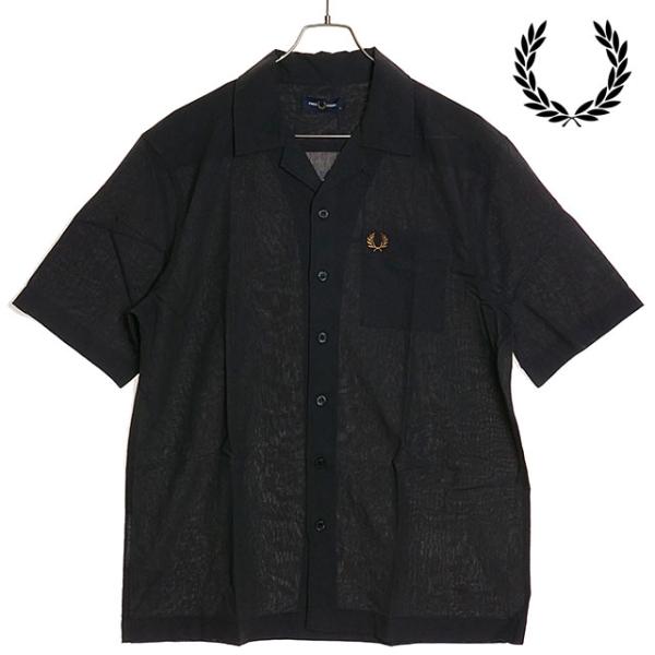 フレッドペリー FRED PERRY メンズ ライトウェイト テクスチャー リビアカラーシャツ M7...