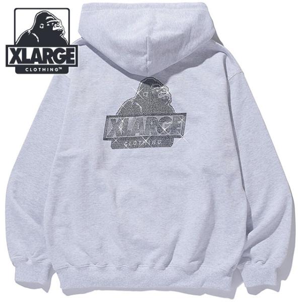 エクストララージ XLARGE メンズ ラインストーン オージー フーデッドスウェットシャツ 101...