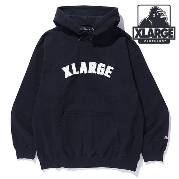エクストララージ XLARGE アーチロゴ プルオーバーフーデッドスウェットシャツ 10125301...
